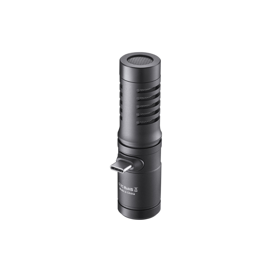 Unboxed Godox Geniusmic UC ultracompact smartphone microphone with USB Type-C connector for plug-and-play mobile recording, vlogging, and interviews