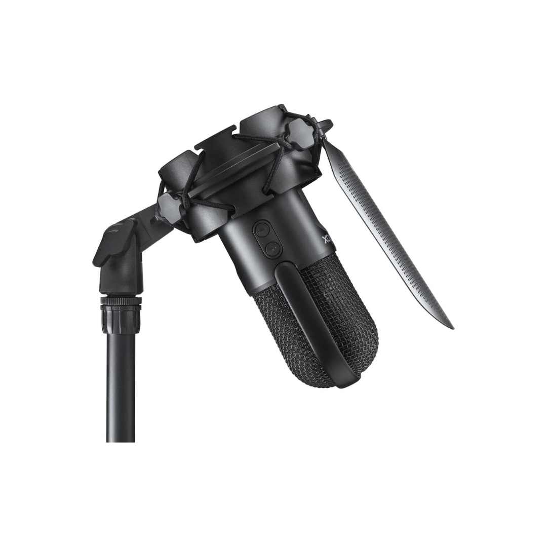 Godox UMic10 wired microphone unboxed with clip and cable for camera use