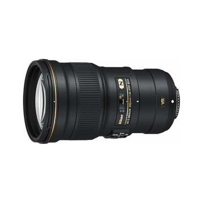 Used Nikon AF-S 300mm f/4E PF ED VR telephoto lens for wildlife and sports photography