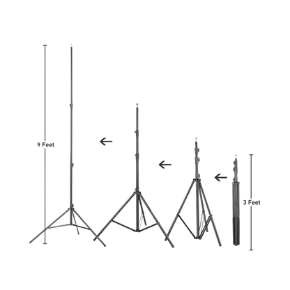 HIFFIN 9x9ft Studio Background Support Kit