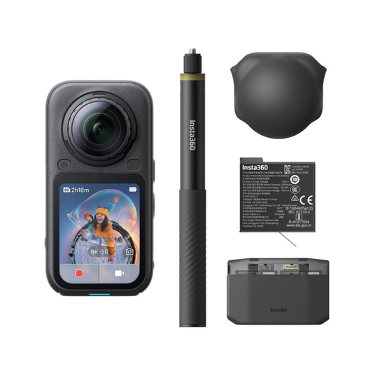 Insta360 X6 Essentials Bundle Black – 360° Action Camera