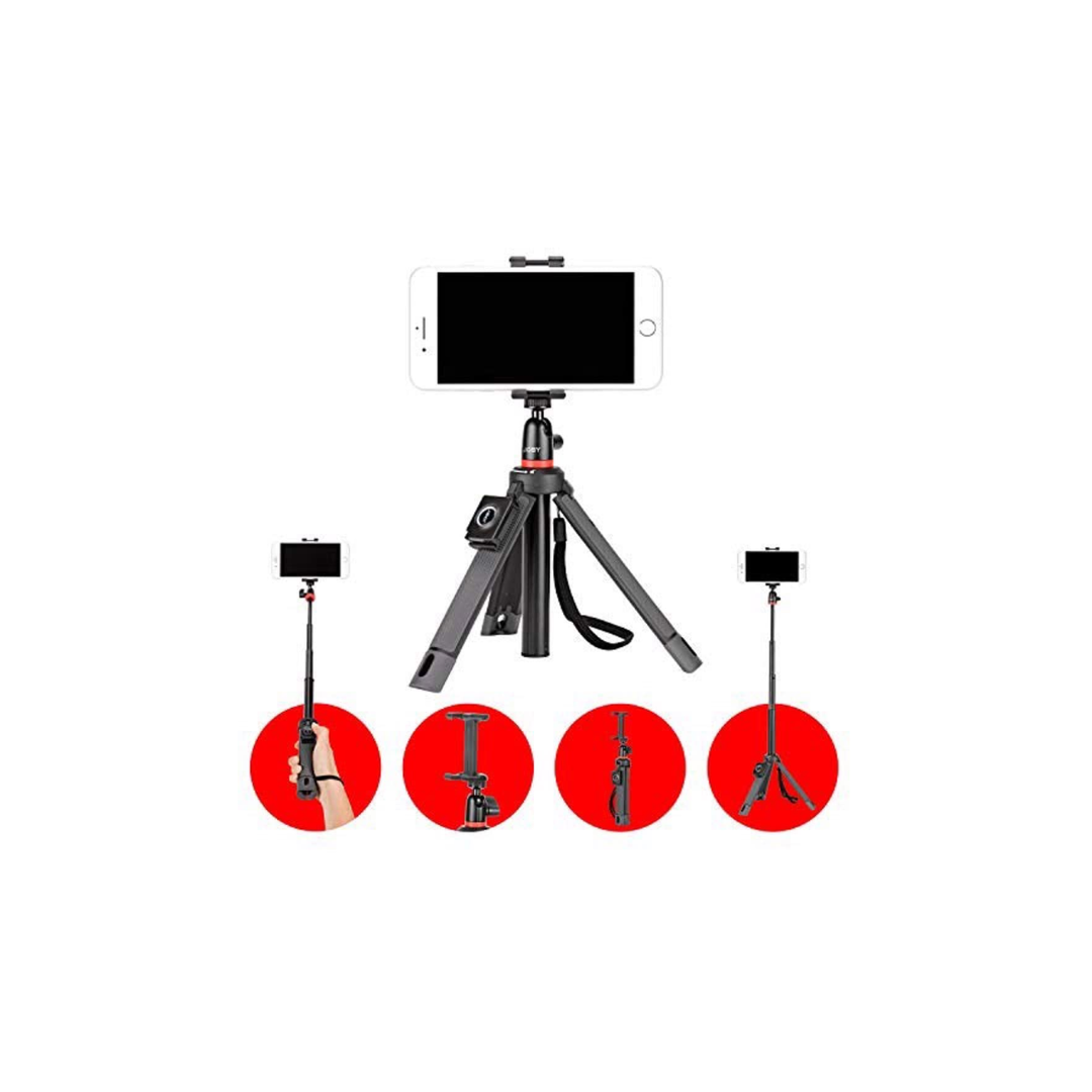 Unboxed JOBY TelePod Mobile JB01550-BWW tripod in black and charcoal for smartphones and compact cameras