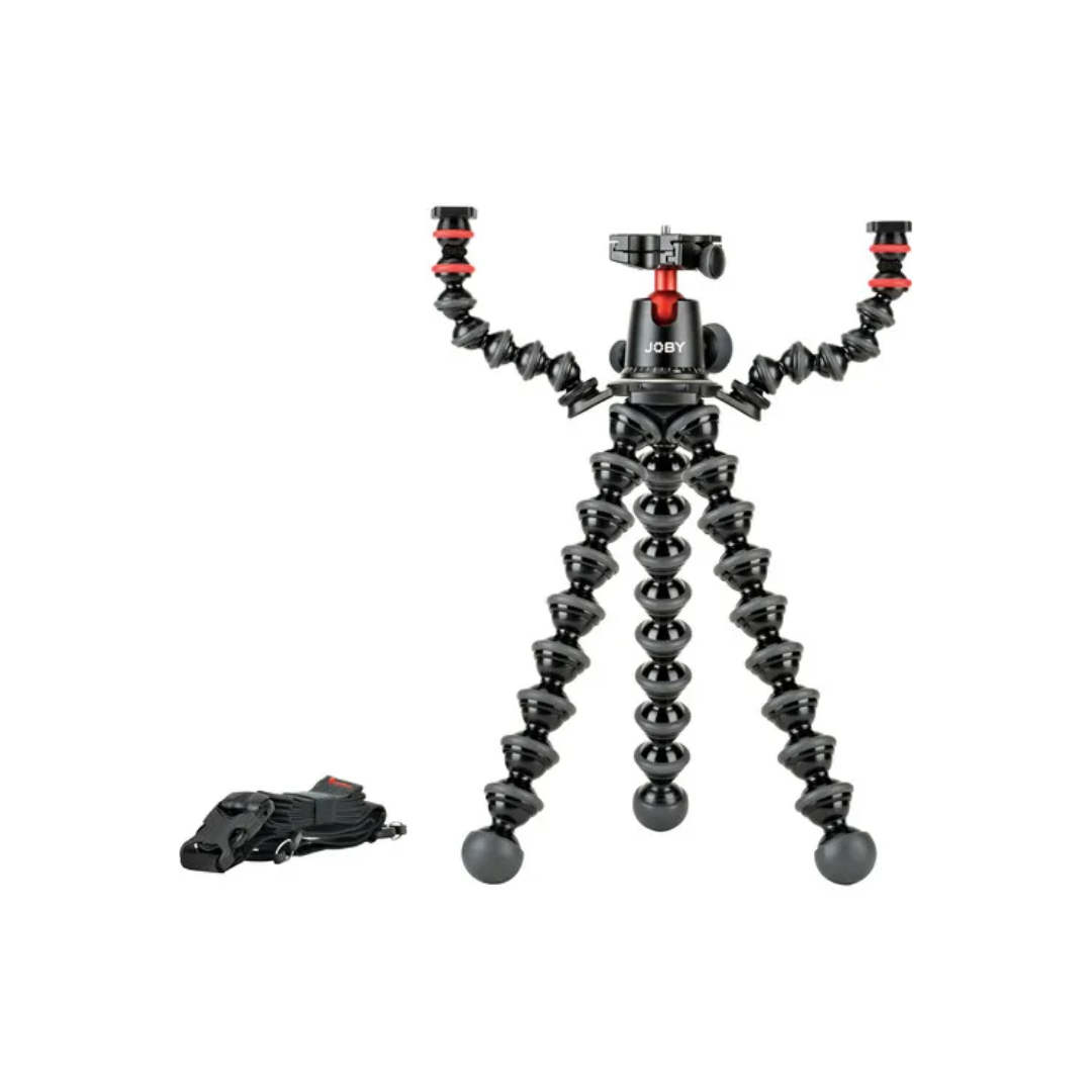 Unboxed Joby GorillaPod Rig JB01522-BWW flexible camera rig in black and charcoal for vlogging, DSLR, mirrorless cameras, microphones, and LED accessories