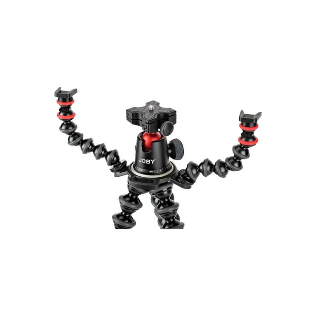 Unboxed Joby GorillaPod Rig JB01522-BWW flexible camera rig in black and charcoal for vlogging, DSLR, mirrorless cameras, microphones, and LED accessories