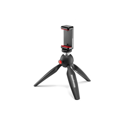 UNBOXED Manfrotto PIXI Clamp Mini Tripod Black with Phone Clamp for Smartphones and Compact Cameras