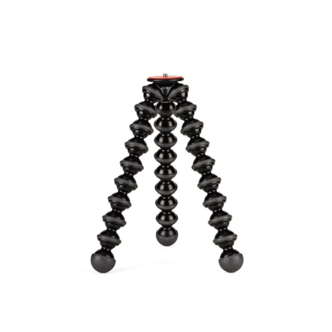 Unboxed JOBY GorillaPod 3K flexible tripod stand in black and charcoal for DSLR, mirrorless cameras, and vlogging setups