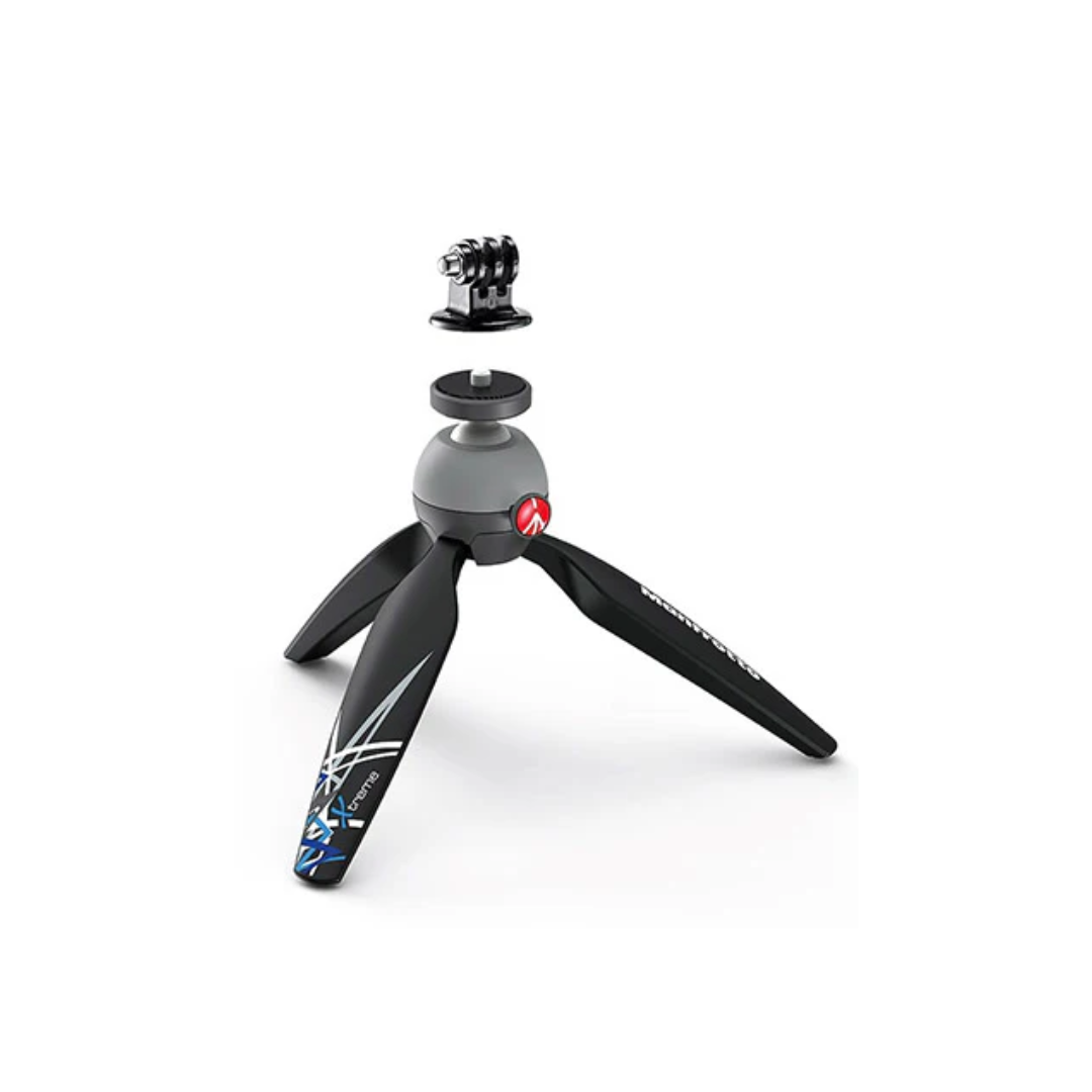 Unboxed Manfrotto PIXI Mini Tripod MKPIXIEX-BK with GoPro Adapter for Action Cameras