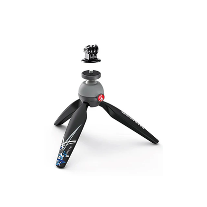 Unboxed Manfrotto PIXI Mini Tripod MKPIXIEX-BK with GoPro Adapter for Action Cameras