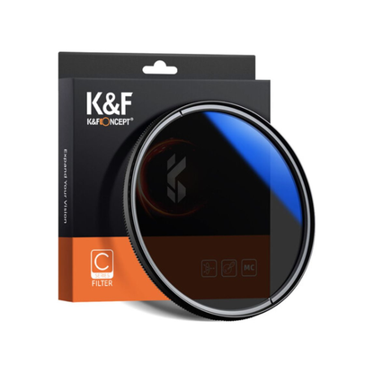 K&F Concept Classic CPL polarizing filter reduces glare and enhances colors for photography