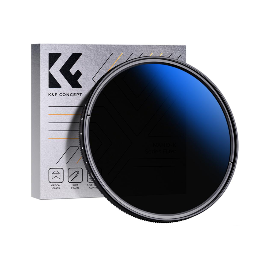 K&F Concept Classic ND2 ND2000 Variable ND Filter for DSLR camera lens photography
