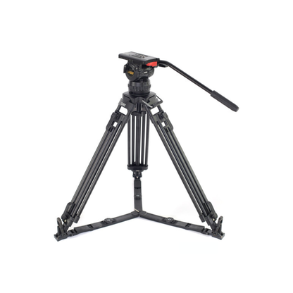 TS120AL/CF aluminum and carbon fiber tripod kit with fluid head for professional video shooting