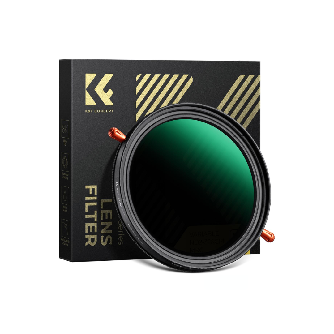 K&F Concept Nano-X CPL + ND2–ND32 Variable ND Filter for DSLR and Mirrorless Cameras