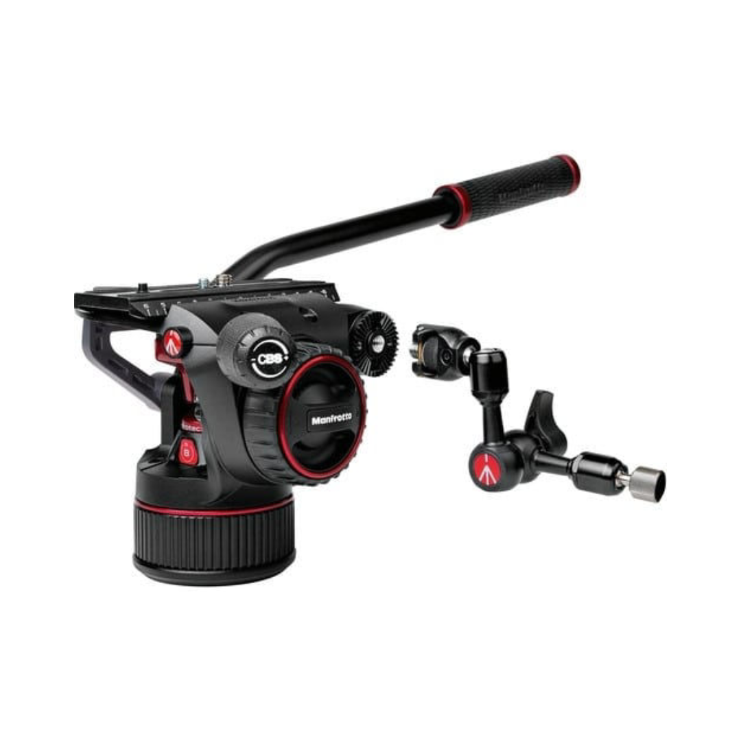Manfrotto Nitrotech N8 fluid video head with 535 tripod for professional filmmaking and smooth camera movements