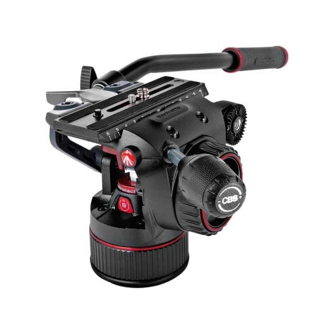 Manfrotto Nitrotech N8 fluid video head with 535 tripod for professional filmmaking and smooth camera movements