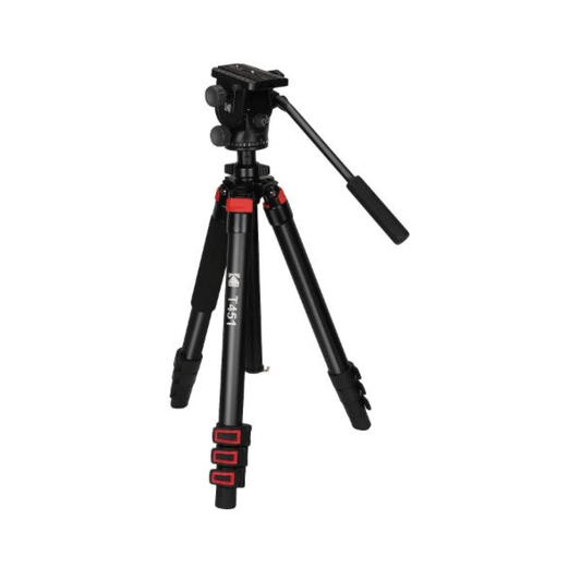 Kodak Pro Series T451 tripod with adjustable legs and mobile holder for camera and smartphone use