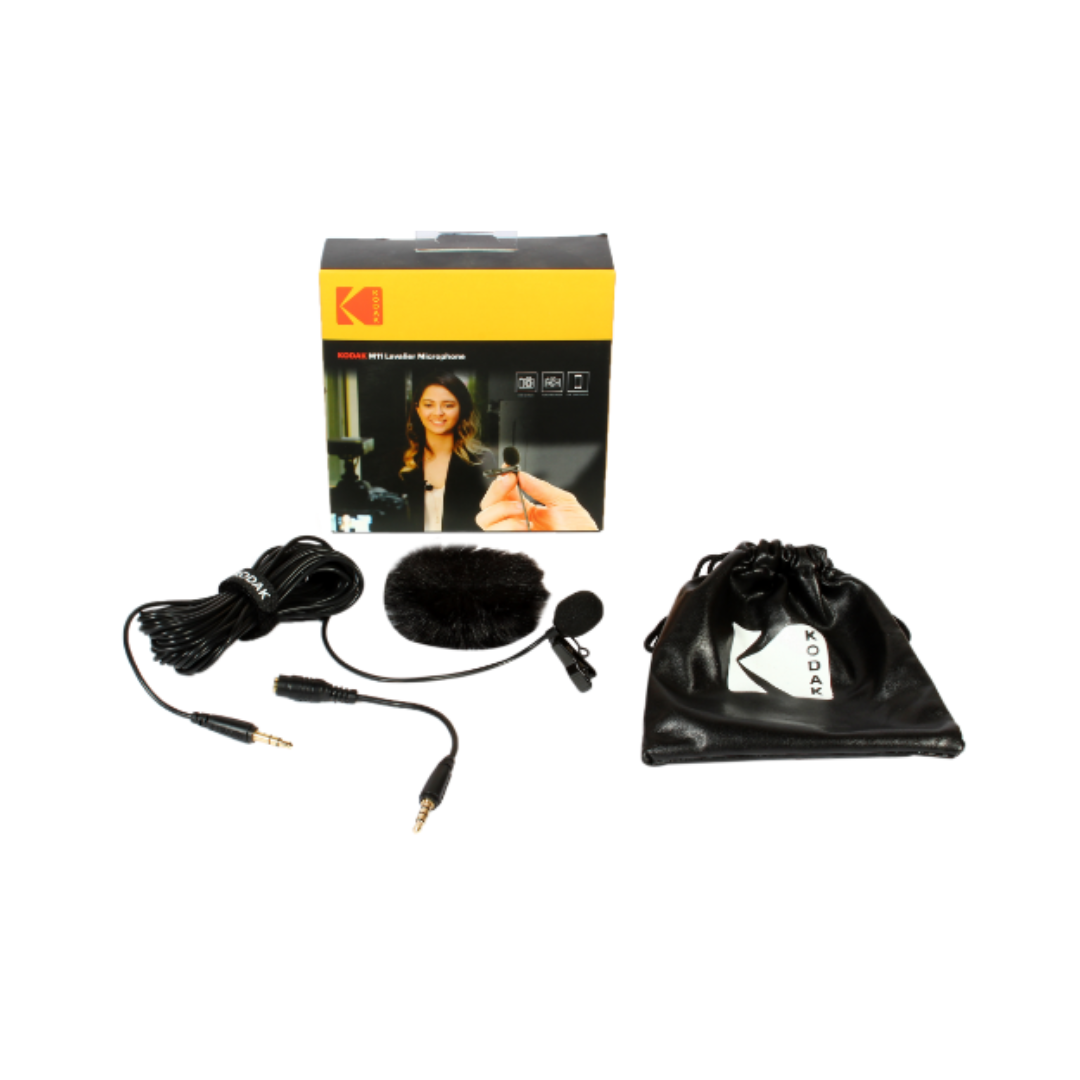 KODAK Lavalier Microphone Series clip-on mic for clear audio recording