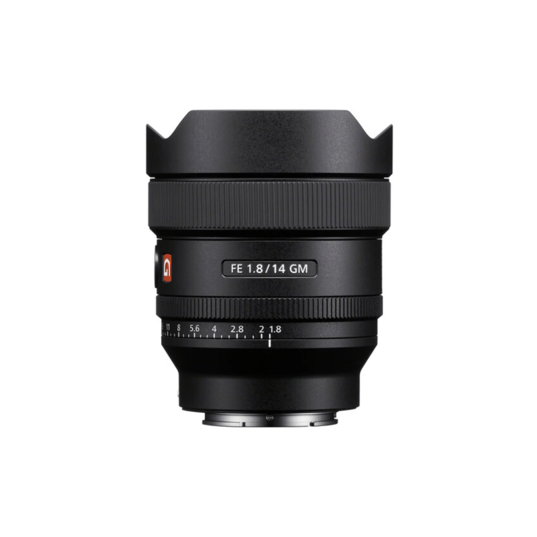 Sony FE 14mm f1.8 GM ultra wide prime lens for Sony E mount