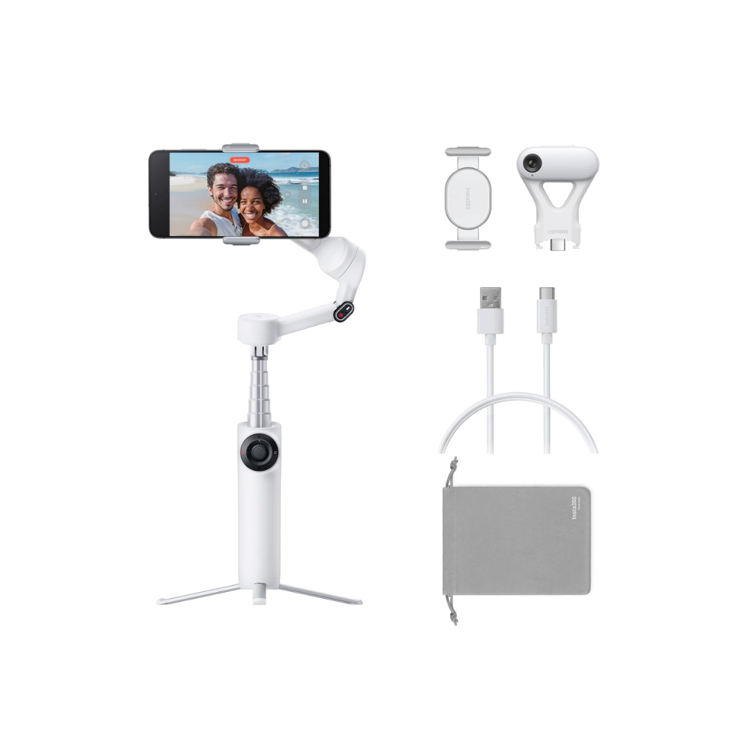 Insta360 Flow 2 Plus AI-powered smartphone gimbal with stabilization and smart tracking for mobile videography available at Camera Club