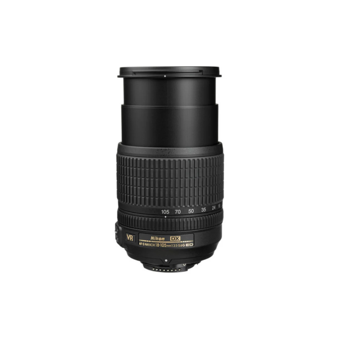 Unboxed Nikon AF-S DX NIKKOR 18-105mm f/3.5-5.6G ED VR zoom lens for DSLR cameras with vibration reduction and versatile focal range