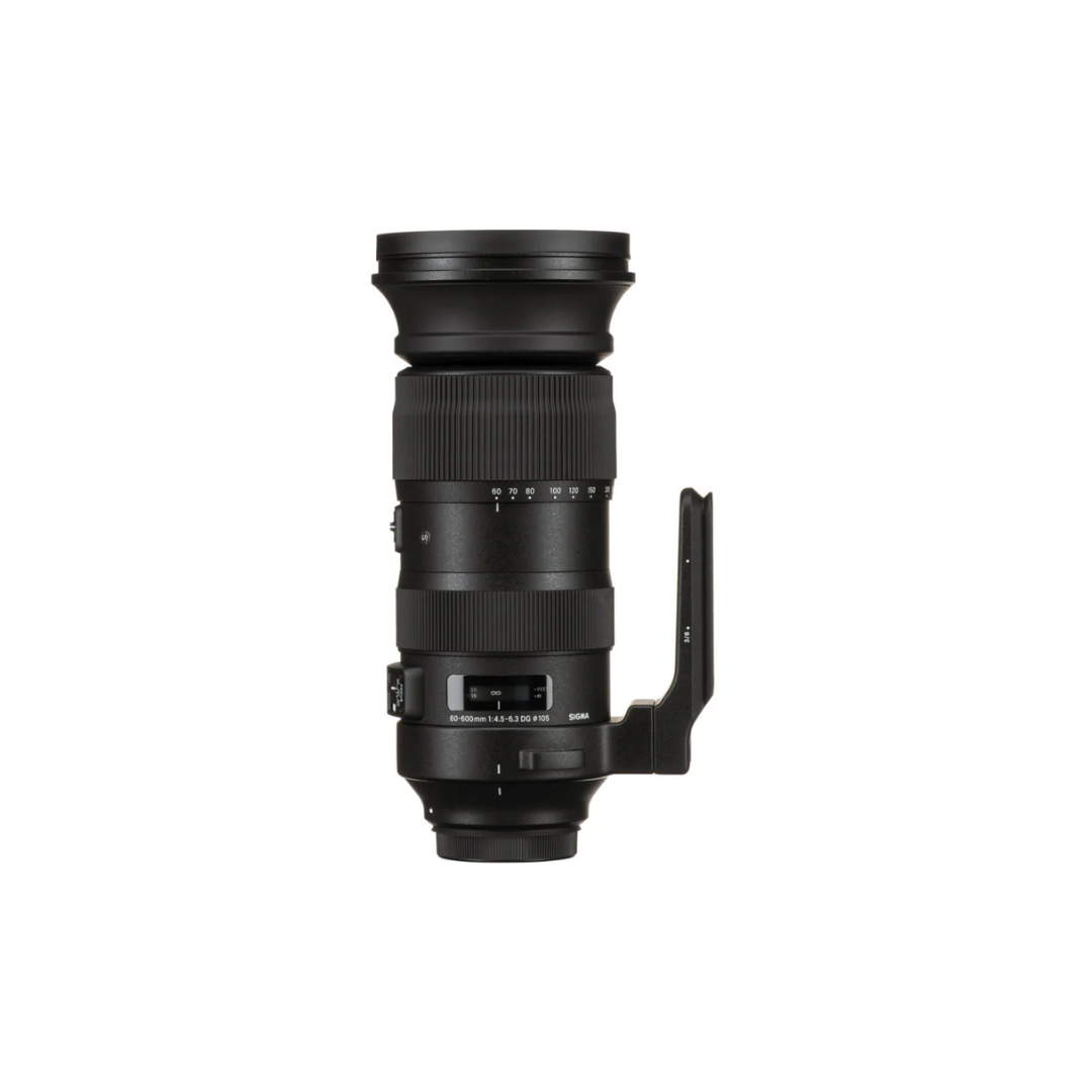 Sigma 60-600mm f/4.5-6.3 DG OS HSM Sports Lens for Nikon F mount telephoto zoom lens front view