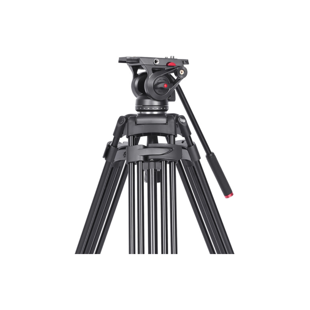 Miliboo MTT601A fluid video tripod kit with middle spreader for professional video cameras and stable filmmaking support