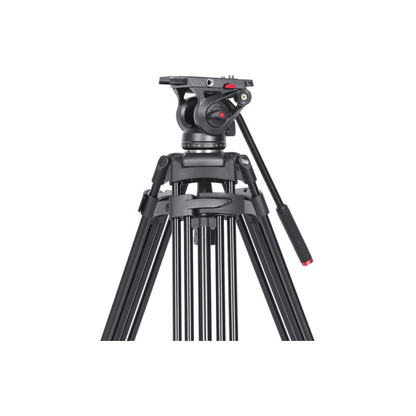 Miliboo MTT601A fluid video tripod kit with middle spreader for professional video cameras and stable filmmaking support