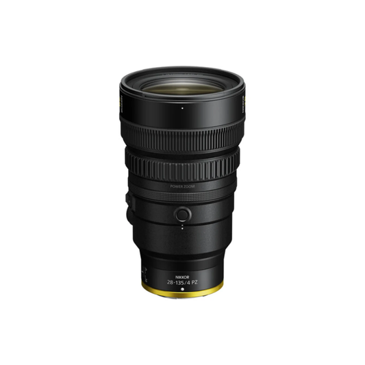 Nikon NIKKOR Z 28-135mm f/4 PZ power zoom lens for Nikon Z mirrorless cameras, versatile zoom range for photo and video shooting.