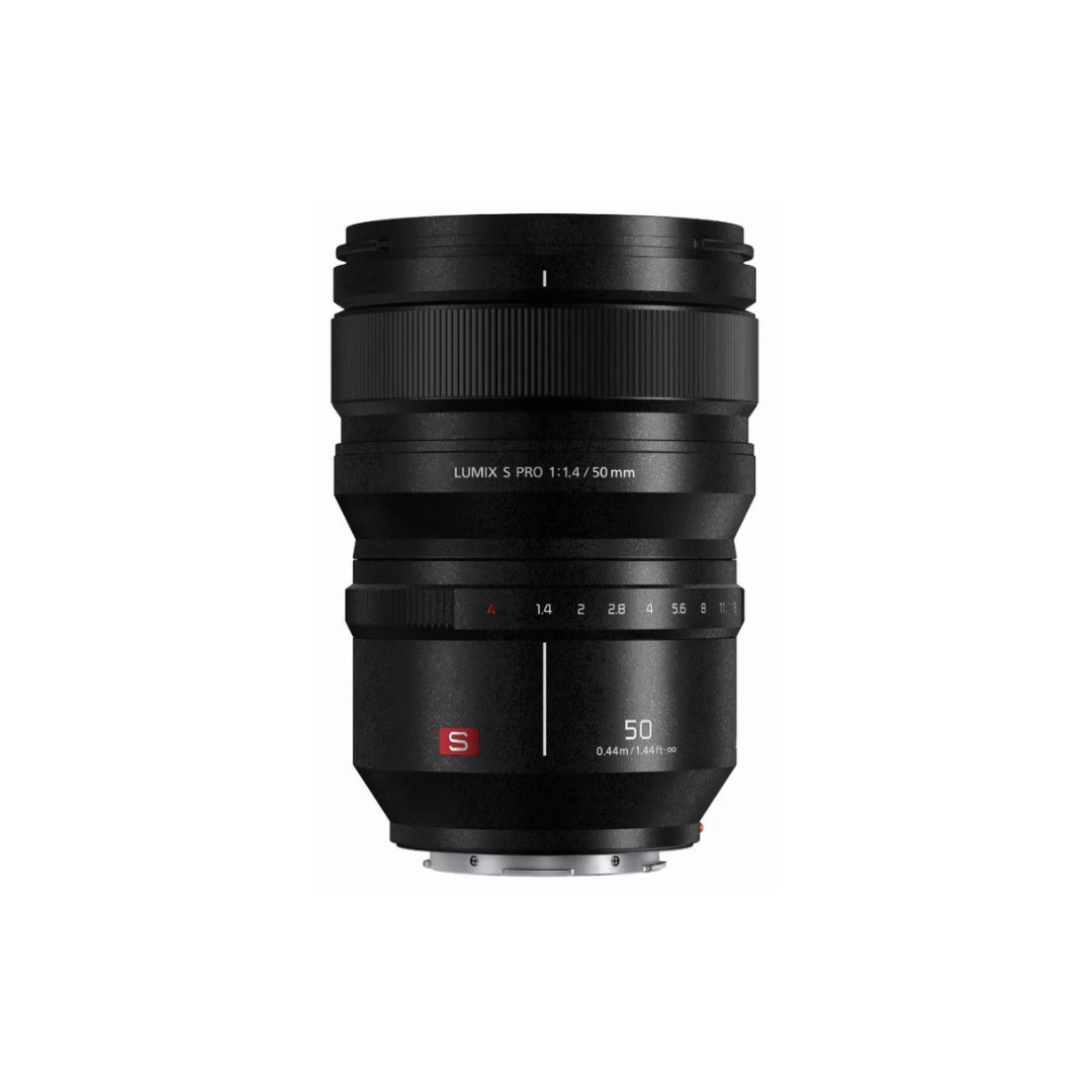 Panasonic Lumix S Pro 50mm F1.4 S-X50GC L-Mount prime lens front view