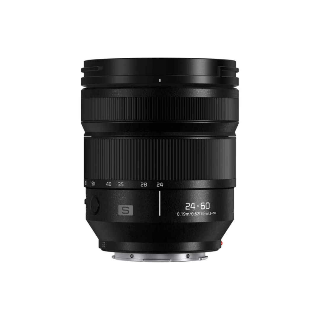 Panasonic Lumix S 24-60mm F2.8 lens mounted on a full-frame mirrorless camera, L-Mount standard zoom lens designed for professional photography and video with constant aperture performance.