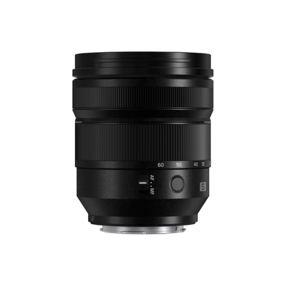 Panasonic Lumix S 24-60mm F2.8 lens mounted on a full-frame mirrorless camera, L-Mount standard zoom lens designed for professional photography and video with constant aperture performance.