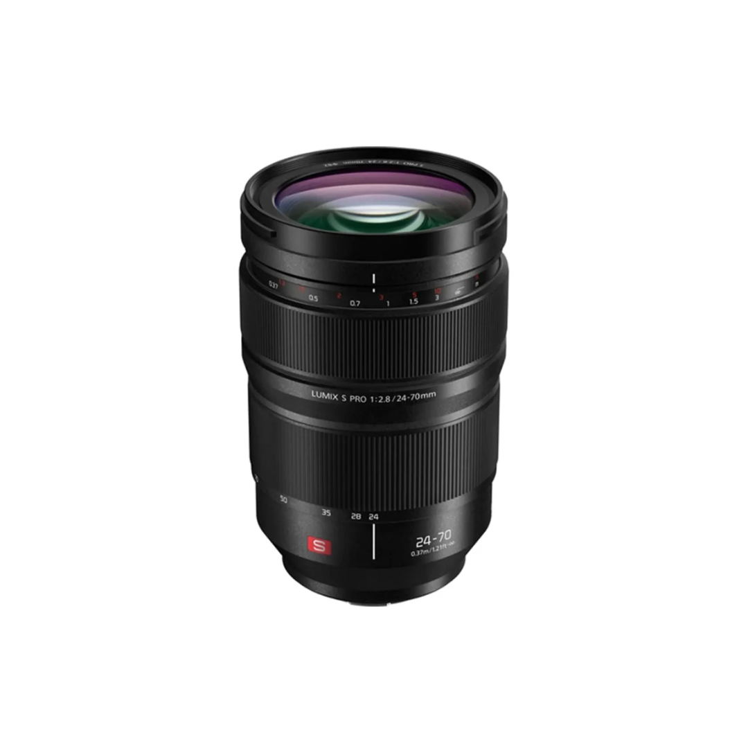Panasonic Lumix S Pro 24-70mm F2.8 S-E2470GC professional zoom lens for L-mount full frame cameras, available at Camera Club