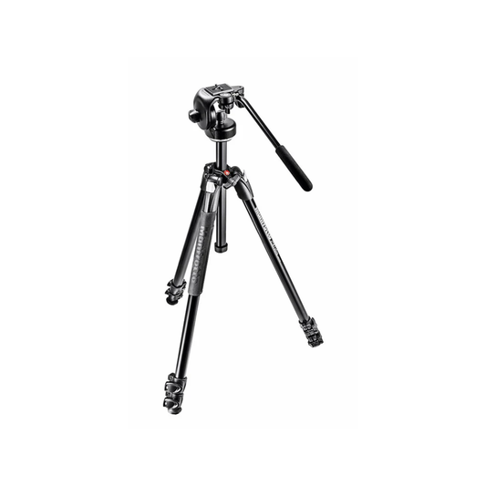 Unboxed Manfrotto MK290XTA3-2W 290 Xtra aluminum tripod kit with 2-way pan head for photography and videography.