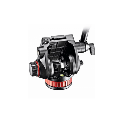 Unboxed Manfrotto MVH502AH Pro Video Head with flat base design for smooth professional video panning and tilting, available at Camera Club.
