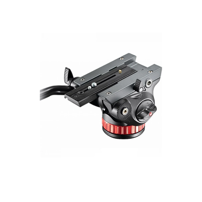 Unboxed Manfrotto MVH502AH Pro Video Head with flat base design for smooth professional video panning and tilting, available at Camera Club.