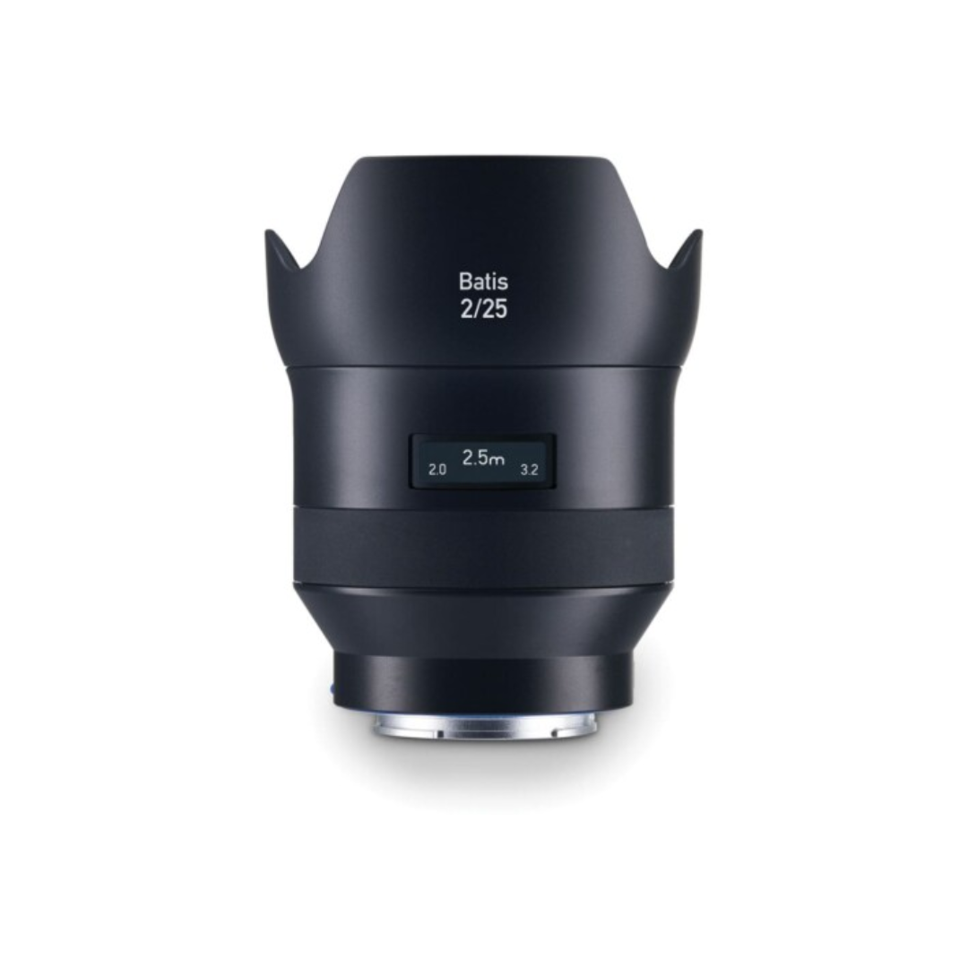 Unboxed ZEISS Batis 25mm f/2 wide-angle prime lens for Sony E-mount mirrorless cameras available at Camera Club.