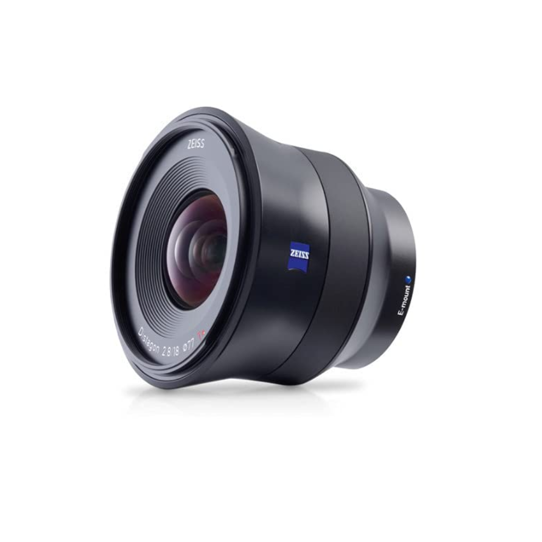 Unboxed ZEISS Batis 18mm f/2.8 ultra-wide prime lens for Sony E-mount mirrorless cameras available at Camera Club