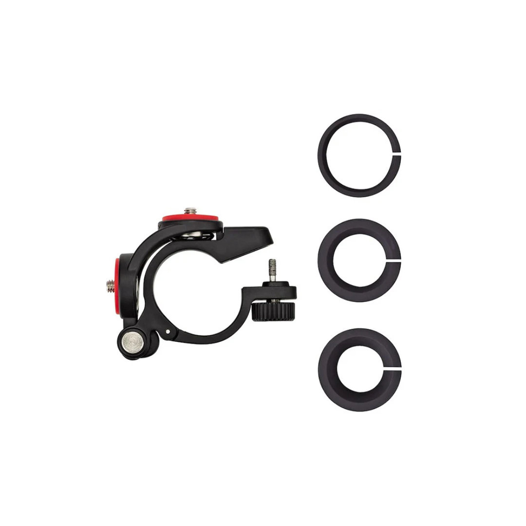 Unboxed Joby Action Bike Mount Charcoal JB01387-BWW for securely mounting action cameras to bicycles, motorcycles, and handlebars.