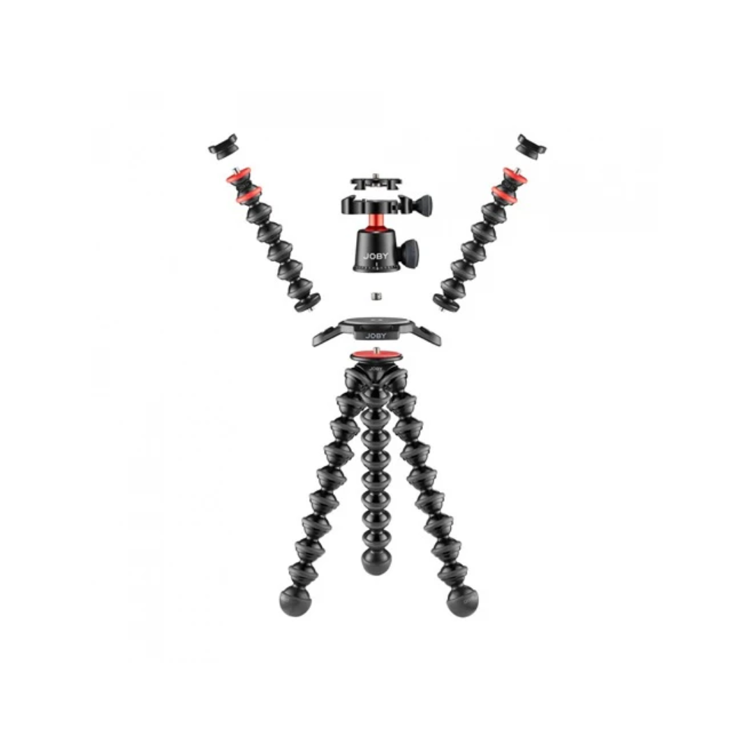 Unboxed Joby JB01567-BWW GorillaPod 3K PRO Rig Black flexible tripod with accessory mounts for mirrorless cameras, DSLR cameras, microphones, and LED lights