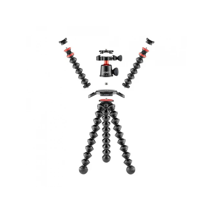 Unboxed Joby JB01567-BWW GorillaPod 3K PRO Rig Black flexible tripod with accessory mounts for mirrorless cameras, DSLR cameras, microphones, and LED lights