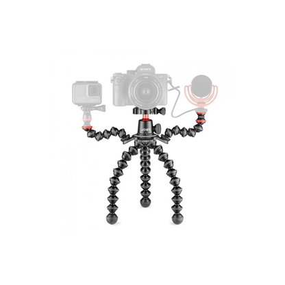Unboxed Joby JB01567-BWW GorillaPod 3K PRO Rig Black flexible tripod with accessory mounts for mirrorless cameras, DSLR cameras, microphones, and LED lights