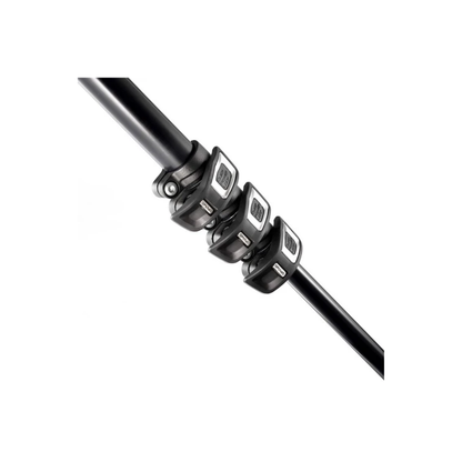 Unboxed Manfrotto MT190XPRO4 190XPRO Aluminium 4-Section Camera Tripod with professional aluminum construction and versatile shooting support.