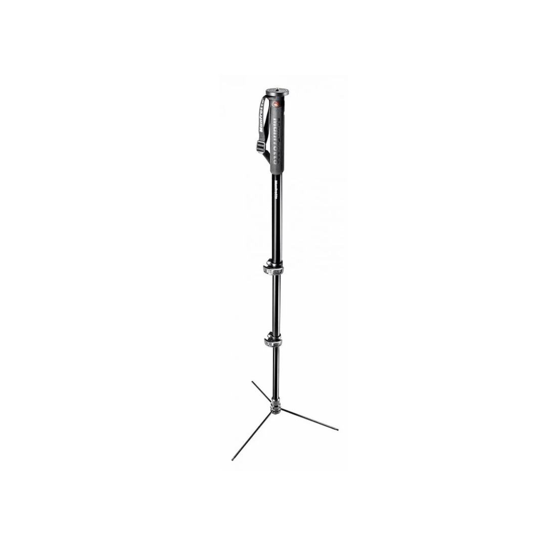 Unboxed Manfrotto XPRO Photo Monopod Base Aluminum 3-Section MMXPROA3B for professional photography and videography support.