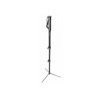 Unboxed Manfrotto XPRO Photo Monopod Base Aluminum 3-Section MMXPROA3B for professional photography and videography support.