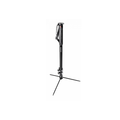 Unboxed Manfrotto XPRO Photo Monopod Base Aluminum 3-Section MMXPROA3B for professional photography and videography support.