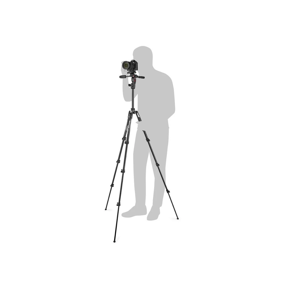 Unboxed Manfrotto Befree Advanced 3-Way Live Aluminum Travel Tripod Black MKBFRLA4BK-3W for cameras and video creators