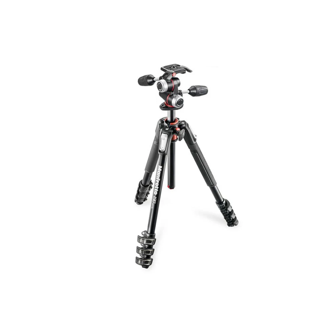 UNBOXED | Manfrotto MK190XPRO4-3W 190 Aluminum 4-Section Tripod Kit with 3-Way Head