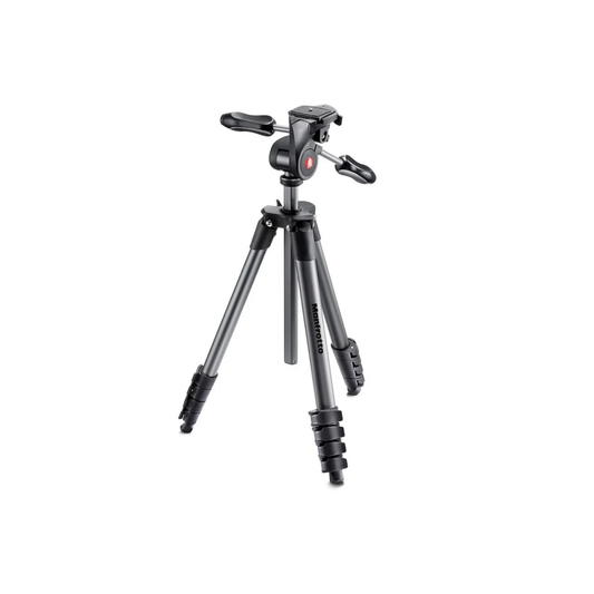 UNBOXED | Manfrotto Compact Advanced 3-Way Head Tripod Black (MKCOMPACTADV-BK)