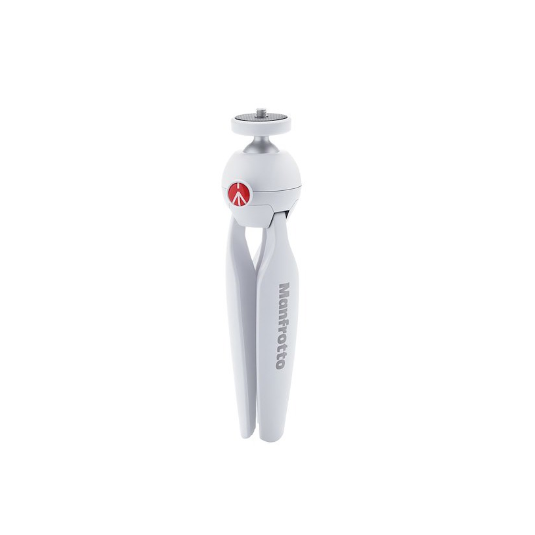Unboxed Manfrotto PIXI Mini Tripod White MTPIXI-W compact tabletop tripod for cameras smartphones and content creators