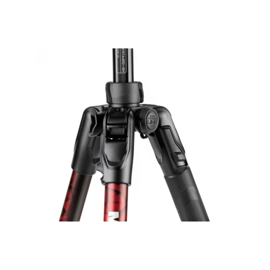Unboxed Manfrotto Befree Advanced Aluminum Travel Tripod with Twist Locks and Red Ball Head MKBFRTA4RD-BH