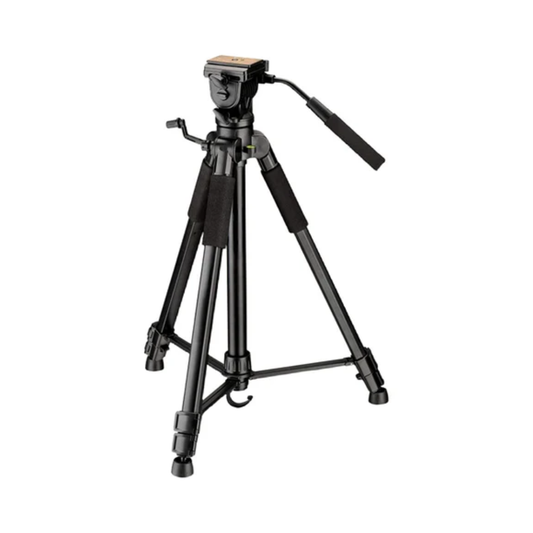 Digitek DTR-590 VD PRO professional video tripod with fluid head and adjustable legs for stable shooting
